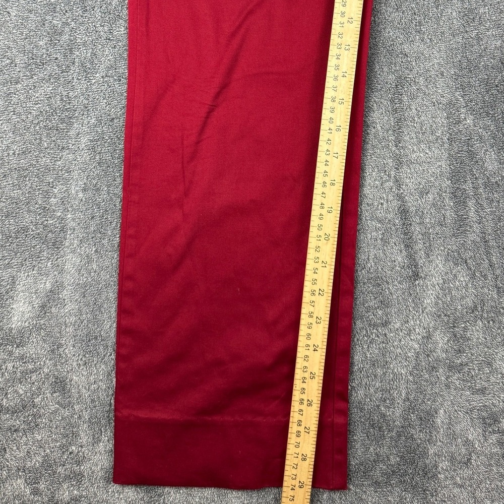 Vintage Y2K Merona Women's Red Stretch Straight Leg Dress Pants Size 4 Mid Rise - Picture 13 of 14
